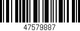 Código de barras (EAN, GTIN, SKU, ISBN): '47579887'