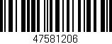 Código de barras (EAN, GTIN, SKU, ISBN): '47581206'