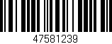 Código de barras (EAN, GTIN, SKU, ISBN): '47581239'