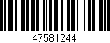 Código de barras (EAN, GTIN, SKU, ISBN): '47581244'