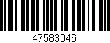 Código de barras (EAN, GTIN, SKU, ISBN): '47583046'