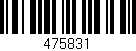 Código de barras (EAN, GTIN, SKU, ISBN): '475831'