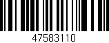 Código de barras (EAN, GTIN, SKU, ISBN): '47583110'