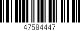 Código de barras (EAN, GTIN, SKU, ISBN): '47584447'