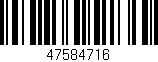 Código de barras (EAN, GTIN, SKU, ISBN): '47584716'