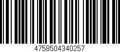 Código de barras (EAN, GTIN, SKU, ISBN): '4758504340257'
