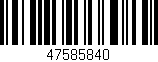 Código de barras (EAN, GTIN, SKU, ISBN): '47585840'