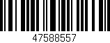 Código de barras (EAN, GTIN, SKU, ISBN): '47588557'
