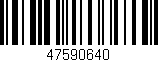 Código de barras (EAN, GTIN, SKU, ISBN): '47590640'