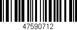 Código de barras (EAN, GTIN, SKU, ISBN): '47590712'