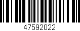 Código de barras (EAN, GTIN, SKU, ISBN): '47592022'