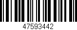 Código de barras (EAN, GTIN, SKU, ISBN): '47593442'