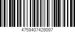 Código de barras (EAN, GTIN, SKU, ISBN): '4759407428097'