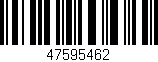 Código de barras (EAN, GTIN, SKU, ISBN): '47595462'