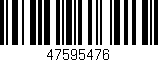 Código de barras (EAN, GTIN, SKU, ISBN): '47595476'