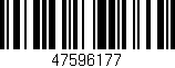 Código de barras (EAN, GTIN, SKU, ISBN): '47596177'