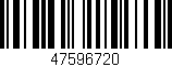 Código de barras (EAN, GTIN, SKU, ISBN): '47596720'