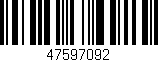 Código de barras (EAN, GTIN, SKU, ISBN): '47597092'