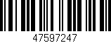 Código de barras (EAN, GTIN, SKU, ISBN): '47597247'