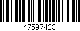 Código de barras (EAN, GTIN, SKU, ISBN): '47597423'