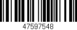 Código de barras (EAN, GTIN, SKU, ISBN): '47597548'