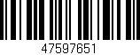 Código de barras (EAN, GTIN, SKU, ISBN): '47597651'