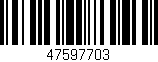 Código de barras (EAN, GTIN, SKU, ISBN): '47597703'