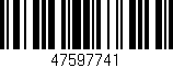 Código de barras (EAN, GTIN, SKU, ISBN): '47597741'