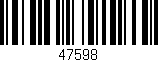 Código de barras (EAN, GTIN, SKU, ISBN): '47598'