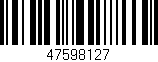 Código de barras (EAN, GTIN, SKU, ISBN): '47598127'