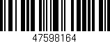 Código de barras (EAN, GTIN, SKU, ISBN): '47598164'