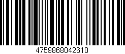 Código de barras (EAN, GTIN, SKU, ISBN): '4759868042610'
