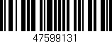 Código de barras (EAN, GTIN, SKU, ISBN): '47599131'