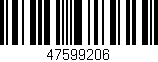 Código de barras (EAN, GTIN, SKU, ISBN): '47599206'