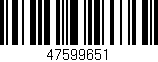 Código de barras (EAN, GTIN, SKU, ISBN): '47599651'