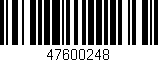 Código de barras (EAN, GTIN, SKU, ISBN): '47600248'