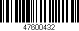 Código de barras (EAN, GTIN, SKU, ISBN): '47600432'