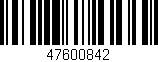 Código de barras (EAN, GTIN, SKU, ISBN): '47600842'