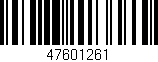 Código de barras (EAN, GTIN, SKU, ISBN): '47601261'