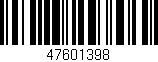 Código de barras (EAN, GTIN, SKU, ISBN): '47601398'