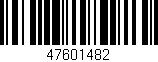 Código de barras (EAN, GTIN, SKU, ISBN): '47601482'
