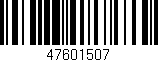 Código de barras (EAN, GTIN, SKU, ISBN): '47601507'
