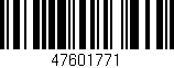Código de barras (EAN, GTIN, SKU, ISBN): '47601771'