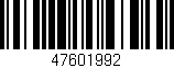 Código de barras (EAN, GTIN, SKU, ISBN): '47601992'