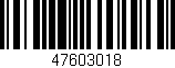Código de barras (EAN, GTIN, SKU, ISBN): '47603018'