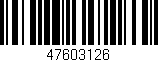 Código de barras (EAN, GTIN, SKU, ISBN): '47603126'