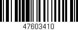 Código de barras (EAN, GTIN, SKU, ISBN): '47603410'