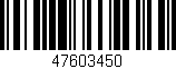 Código de barras (EAN, GTIN, SKU, ISBN): '47603450'