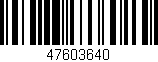 Código de barras (EAN, GTIN, SKU, ISBN): '47603640'