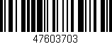 Código de barras (EAN, GTIN, SKU, ISBN): '47603703'